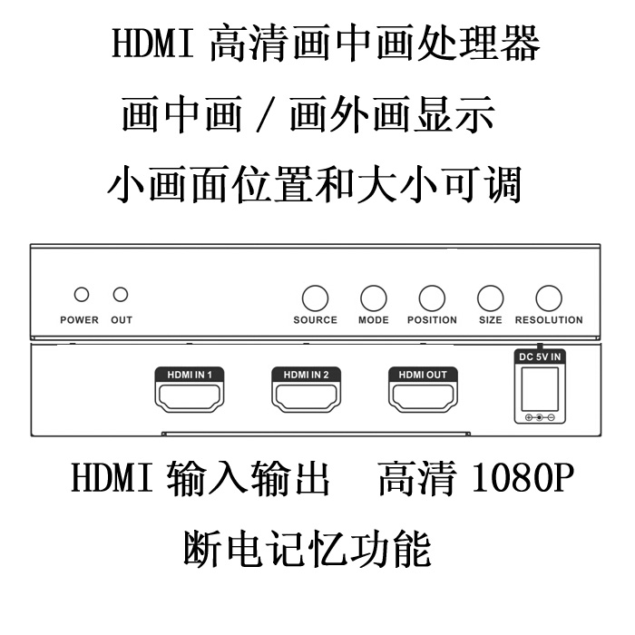 經(jīng)濟(jì)型2路HDMI畫面分割器