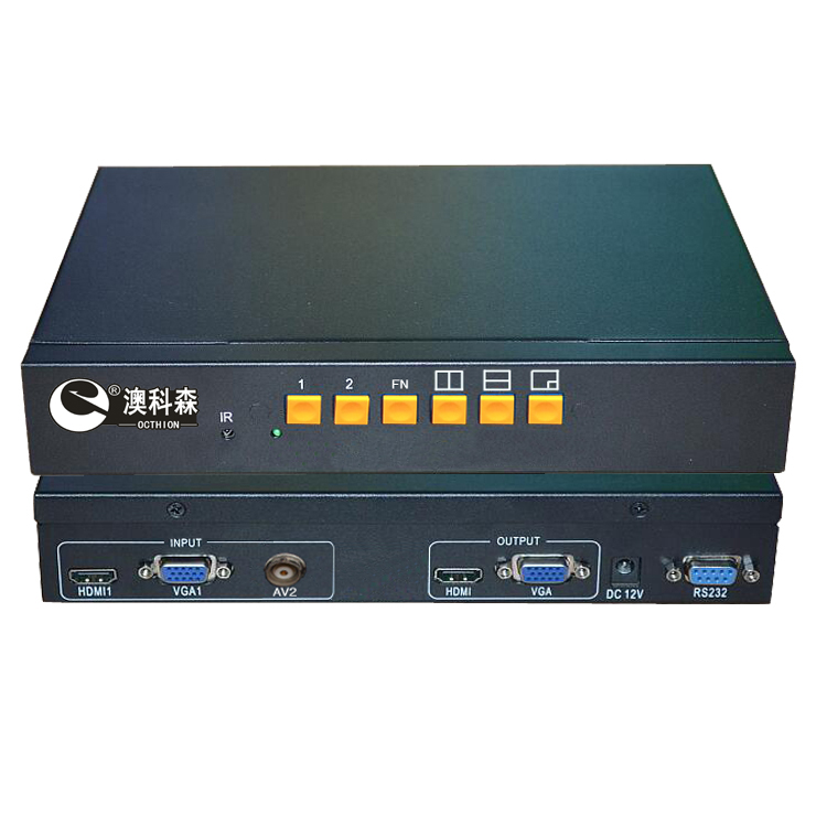 高清VGA-AV二畫(huà)面分割器(VGA+AV輸入,HDMI+VGA輸出)